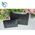 Diseño de cajón de fabricación expereinced popular impresión de metal caja de regalo plegable de color negro para bolso de mujer